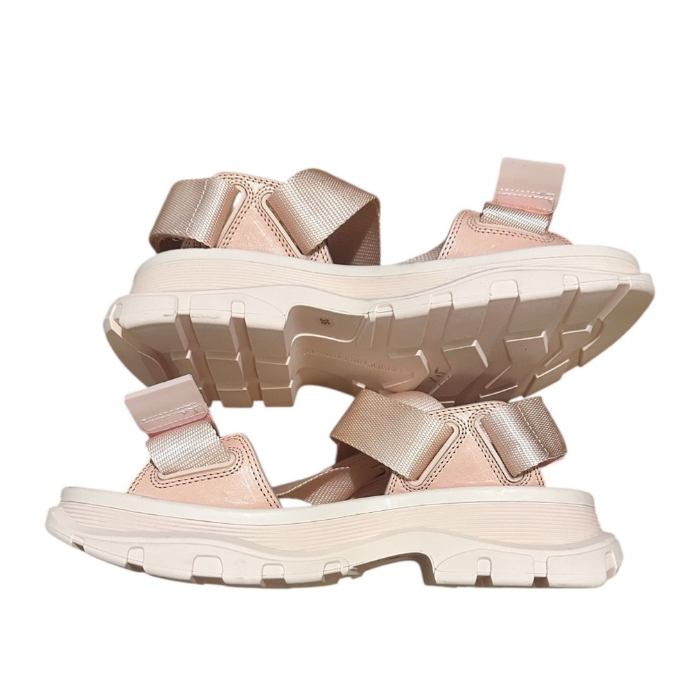 Alexander McQueen Pink Platform Sport Sandals